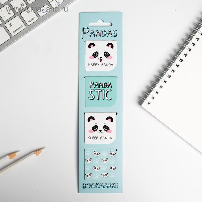  Магнитные закладки на открытке Pandastic, 4 шт