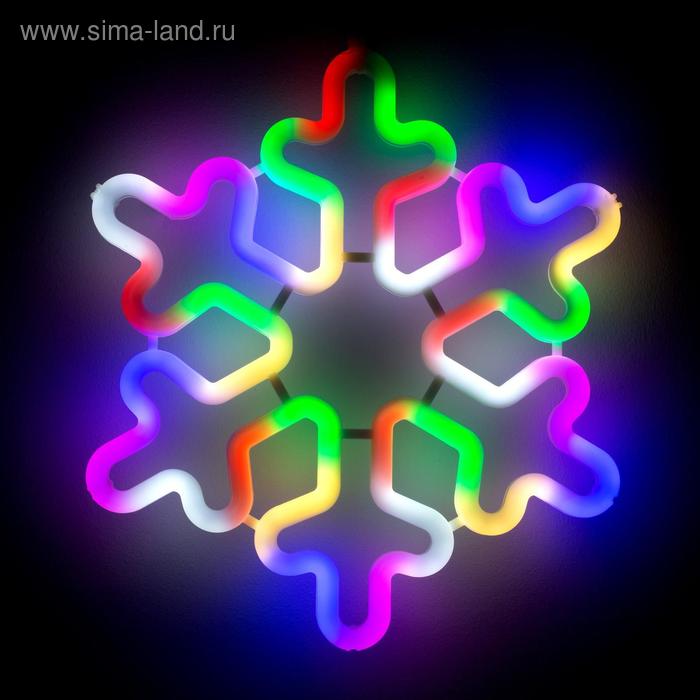Светодиодная фигура «Снежинка» 30 см, пластик, 220 В, свечение мульти светодиодная фигура luazon lighting снежинка 40см 220 в мульти rg rb