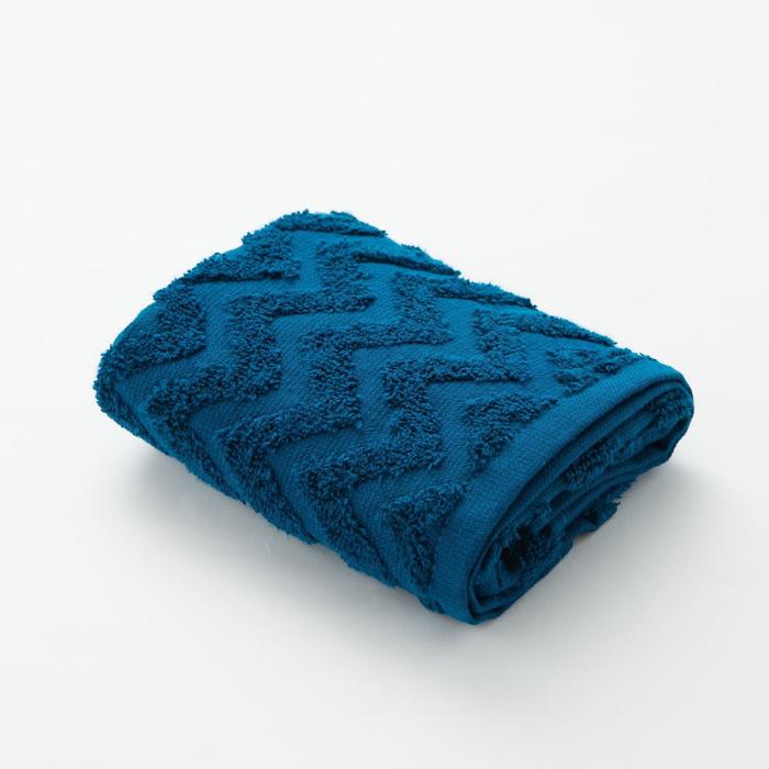 фото Полотенце махровое lovelife "zig-zag" 30*60 см, цв. голубая ель,100% хл, 360 гр/м2