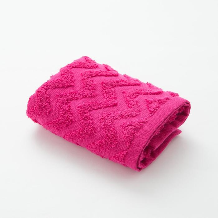фото Полотенце махровое lovelife "zig-zag" 30*60 см, цв. ярко-розовый,100% хл, 360 гр/м2