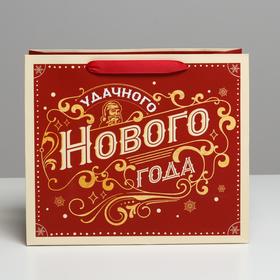 

Пакет ламинированный горизонтальный «Удачного Нового года», ML 27 × 23 × 11,5 см
