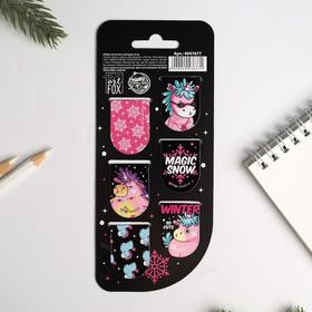 

Закладки магнитные на подложке Magic winter, 6 шт