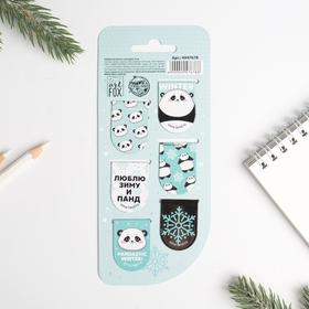 

Закладки магнитные на подложке Pandastic winter, 6 шт