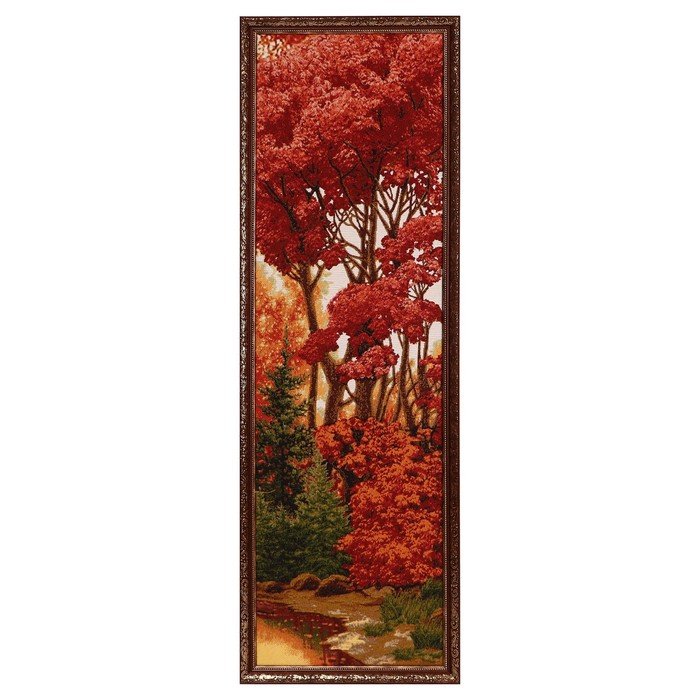 Гобеленовая картина Лес багряный 35х110 (38х113) см авторский чай багряный лес