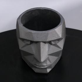 

Кашпо полигональное из гипса «Голова», цвет чёрный, 7.5 × 9 см