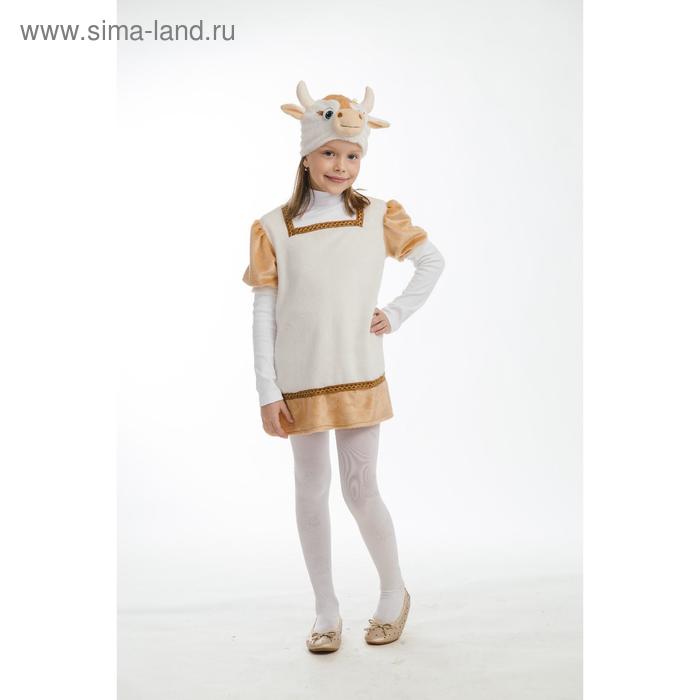 Карнавальный костюм «Коровка», платье, шапка-маска, с вышивкой