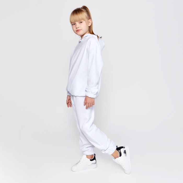 фото Комплект детский (худи, брюки) minaku: casual collection kids цвет белый, рост 104