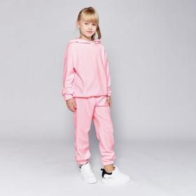 Комплект для девочки (худи, брюки) MINAKU: Casual Collection KIDS цвет св-розовый, рост 140