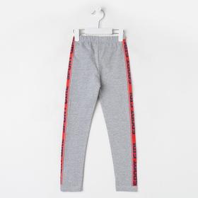 

Легинсы для девочки, цвет серый меланж, рост 98 см