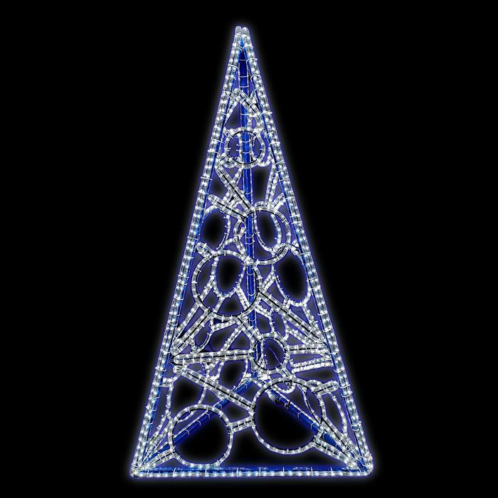 Светодиодная фигура «Ёлка трёхгранная», 70 × 150 × 70 см, 24 Вт, 220 В светодиодная фигура ёлка трёхгранная 160 × 300 × 160 см 180 вт 220 в