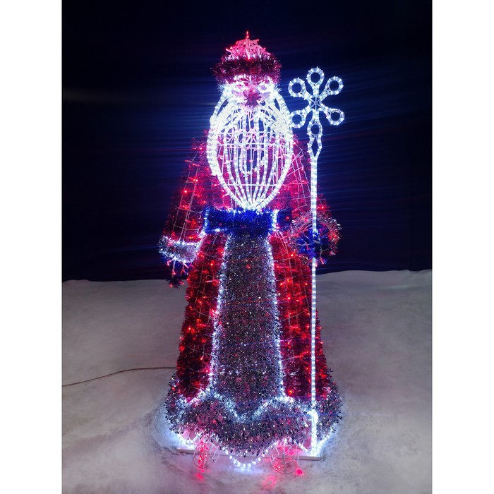 Светодиодная фигура «Дед Мороз», 85 × 190 × 85 см, 100 Вт, 220 В фигура светодиодная дед мороз 20led 220в ip44 эра б0041938