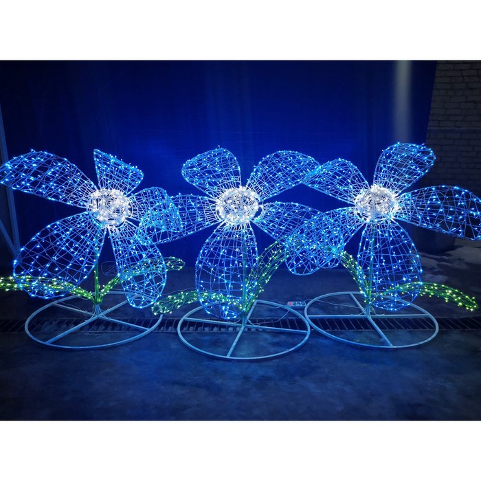 Светодиодная фигура «Цветок», 100 × 80 × 100 см, 60 Вт, 220 В светодиодная фигура мышка 100 × 130 × 70 см 80 вт 220 в