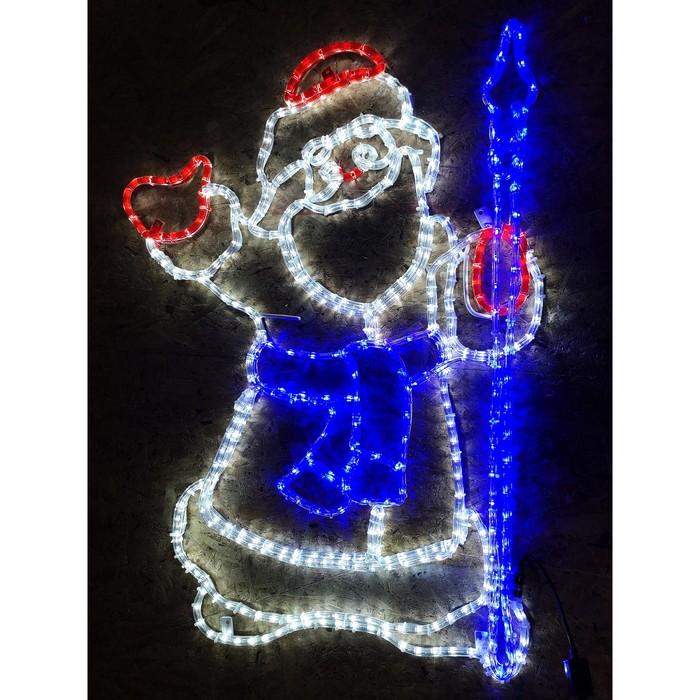 Светодиодное панно «Дед Мороз», 125 × 150 × 6 см, 45 Вт, 220 В светодиодное панно дед мороз 100 × 200 × 6 см 80 вт 220 в