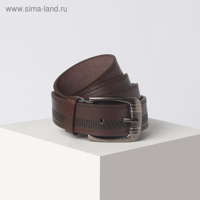 

Ремень мужской, ширина 3,6 см, винт, пряжка металл, цвет коричневый