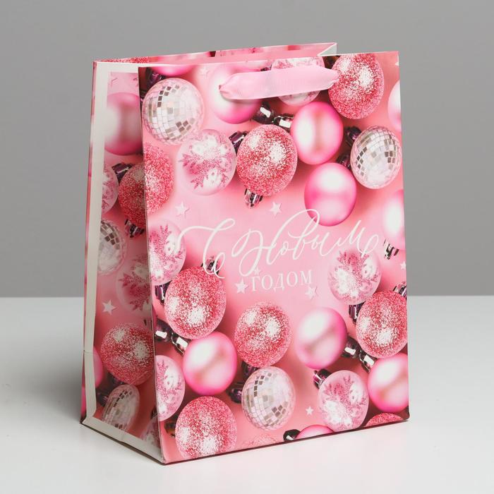 Пакет ламинированный вертикальный «Розовые шарики», MS 18 × 23 × 10 см пакет ламинированный вертикальный розовые шарики ml 23 × 27 × 11 5 см