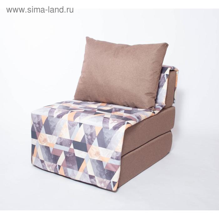 фото Кресло - кровать бескаркасное «харви» с накидкой-матрасиком, размер 75 x 100 x 90 см, цвет коричневый wowpuff
