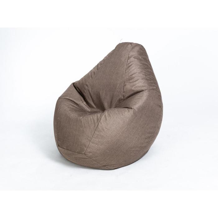 фото Кресло-мешок «груша» малое, диаметр 70 см, высота 90 см, цвет коричневый wowpuff