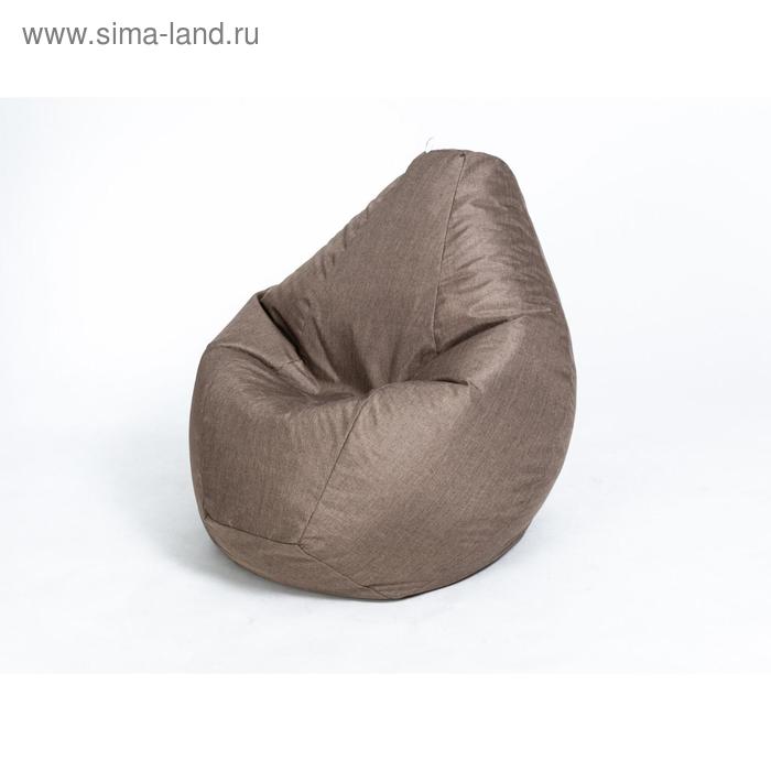 фото Кресло-мешок «груша» большое, диаметр 90 см, высота 135 см, цвет коричневый wowpuff