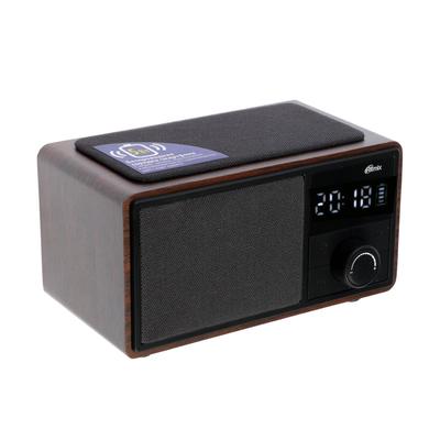 Часы радиобудильник Ritmix RRC-880, FM, microSD, беспров заряд, BT v5.0,  1200 мАч, черный (5273463) - Купить по цене от 1 729.00 руб. | Интернет  магазин SIMA-LAND.RU
