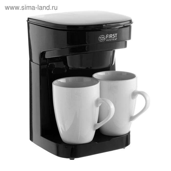 Кофеварка FIRST FA-5453-4, капельная, 450 Вт, 0.25 л, 2 чашки, чёрная