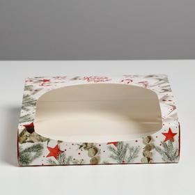 Коробочка для пончиков "С Новым годом!", 20х20х5 см от Сима-ленд