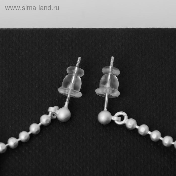 

Серьги металл "Фьюче" сплетённые круги, цвет матовое серебро