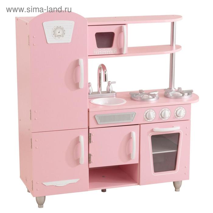 Кухня игровая «Винтаж», цвет розовый с белым игрушка кухня из дерева винтаж цвет красный