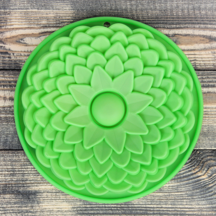 Форма для выпечки 22 см "Хризантема", цвета МИКС