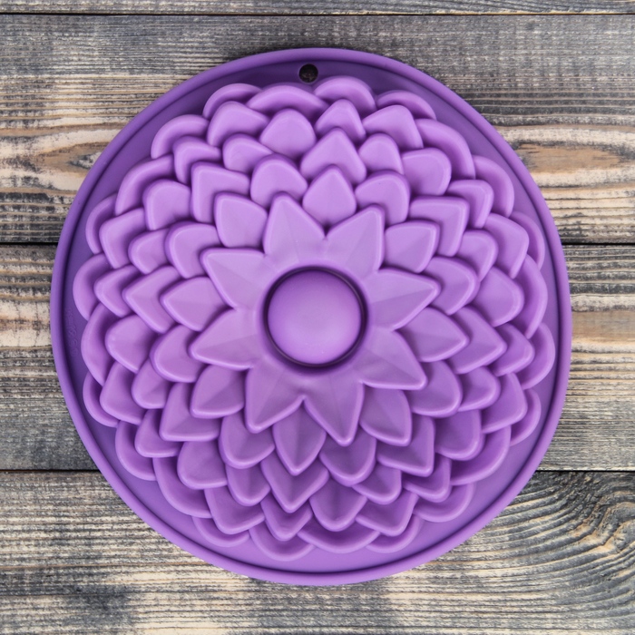 Форма для выпечки 22 см "Хризантема", цвета МИКС