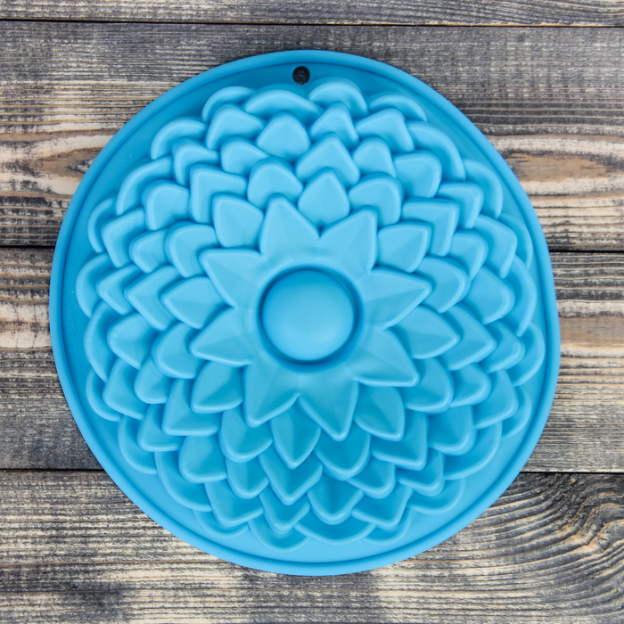 Форма для выпечки 22 см "Хризантема", цвета МИКС