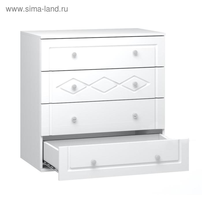 

Комод Барселона, 802х463х824, Белый/Белый глянец МДФ