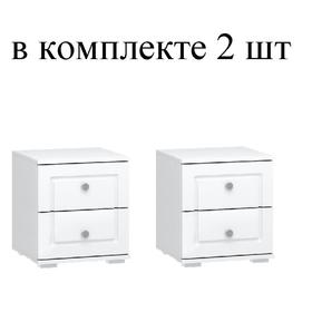 

Тумбы прикроватные 2 шт Барселона, 402х440х382, Белый/Белый глянец