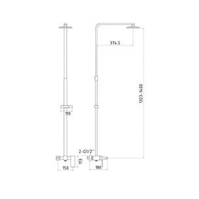 Душевая система Timo Selene SX-1013/00z, однорычажная, тропический душ, ручная лейка, хром от Сима-ленд