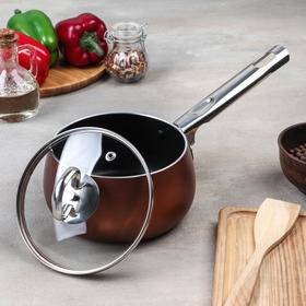 

Ковш Professional, 1,4 л, стеклянная крышка, антипригарное покрытие, нержавеющая ручка