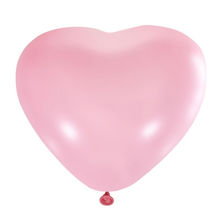 Шар латексный 12 «Сердце», пастель, набор 50 шт., цвет розовый