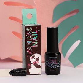 

Гель-лак Pandas nails, чёрный с блёстками, 6,5 мл