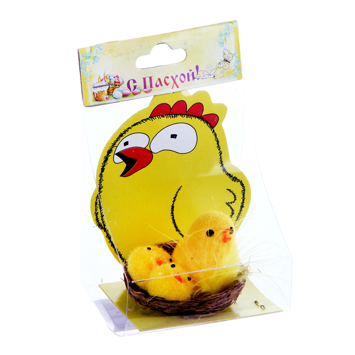Сувенир "Три цыпы в корзинке"