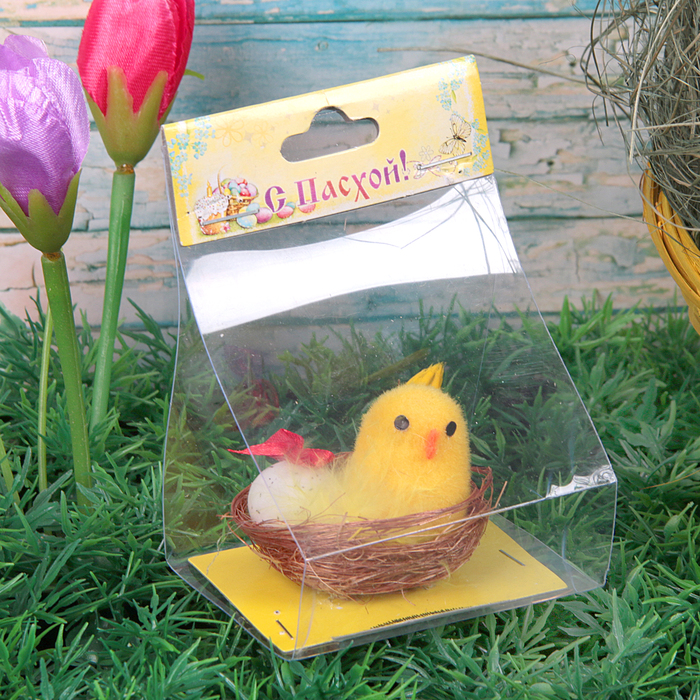 Сувенир "Цыпа в корзинке с яйцом"