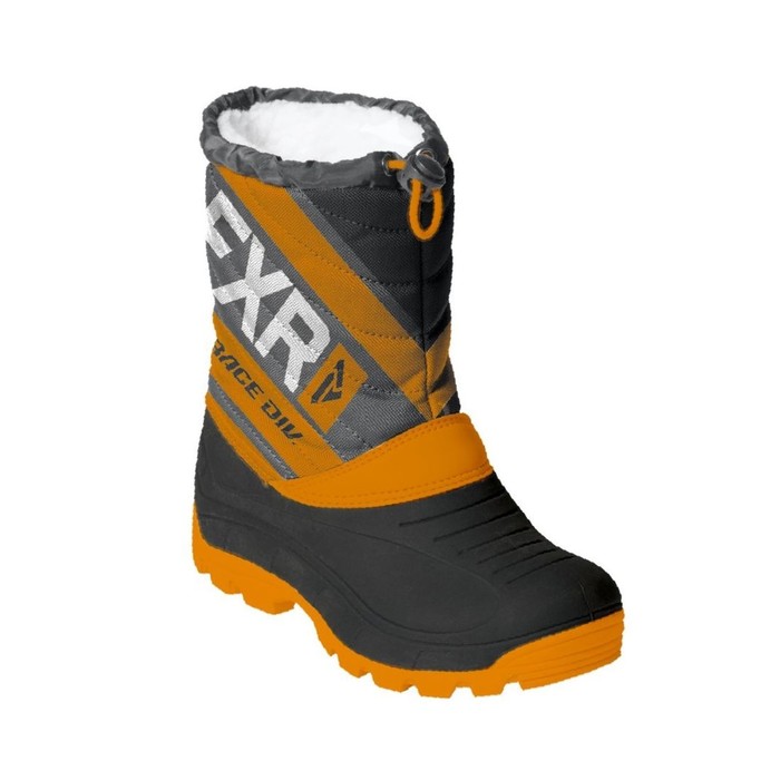 Ботинки FXR Octane с утеплителем, размер 31, чёрный, оранжевый, серый