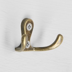 Крючок-вешалка TUNDRA VINTAGE 002, цвет бронза, 1 шт