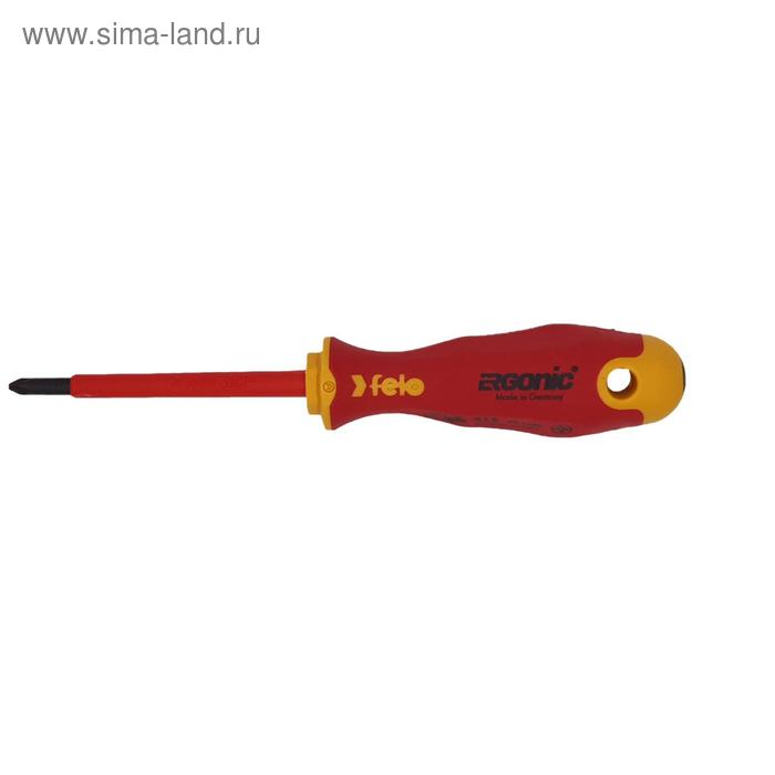 Отвертка Felo Ergonic 41510290, диэлектрическая, PZ 1X80 мм