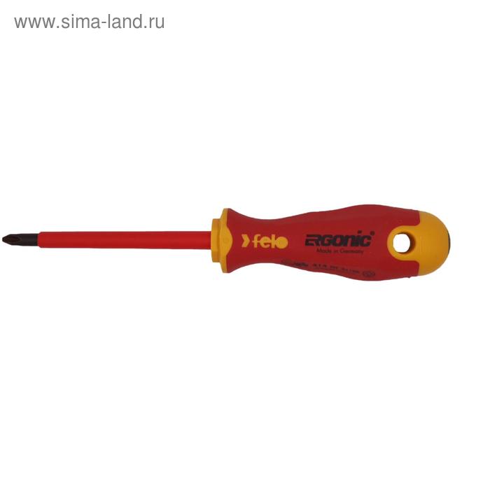 Отвертка Felo Ergonic 41420390, диэлектрическая, PH 2X100 мм