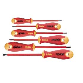 

Набор отверток Felo Ergonic 41396198, диэлектрических, SL/PH, 6 шт.
