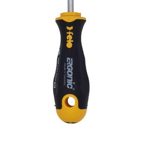 

Отвертка шлицевая Felo Ergonic 40065510, 6.5X1.2X150 мм, трехкомпонентный пластик