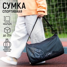 Сумка для фитнеса Балерина на молнии, наружный карман, цвет чёрный Ош