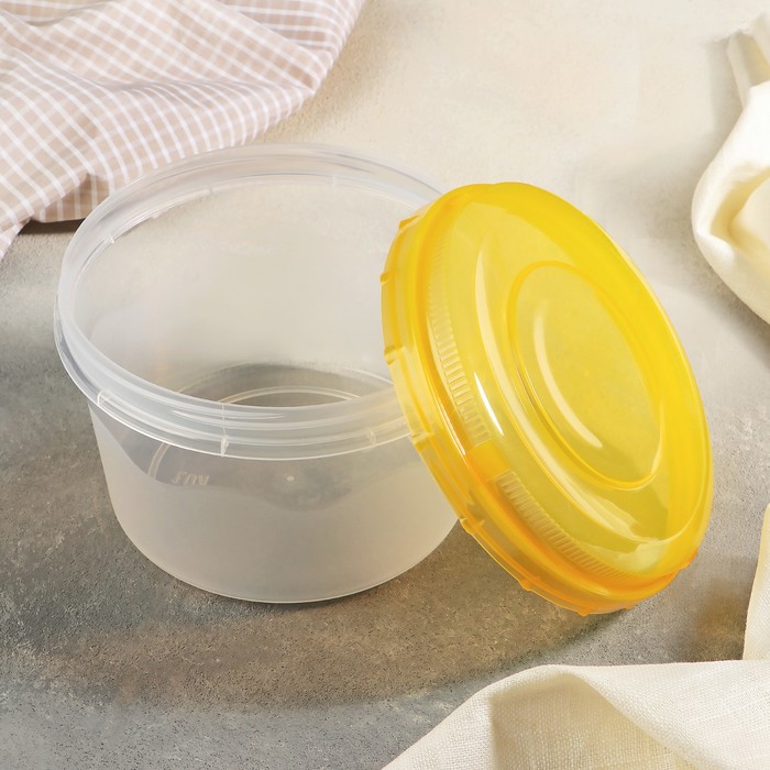 Контейнер пищевой 1 л круглый, цвет МИКС