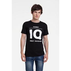 

Футболка мужская «IQ», размер XL, цвет чёрный