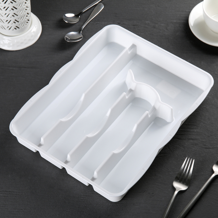 Лоток для столовых приборов, цвета МИКС