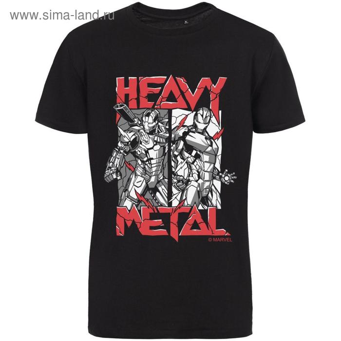 фото Футболка мужская heavy metal, размер l, цвет чёрный marvel
