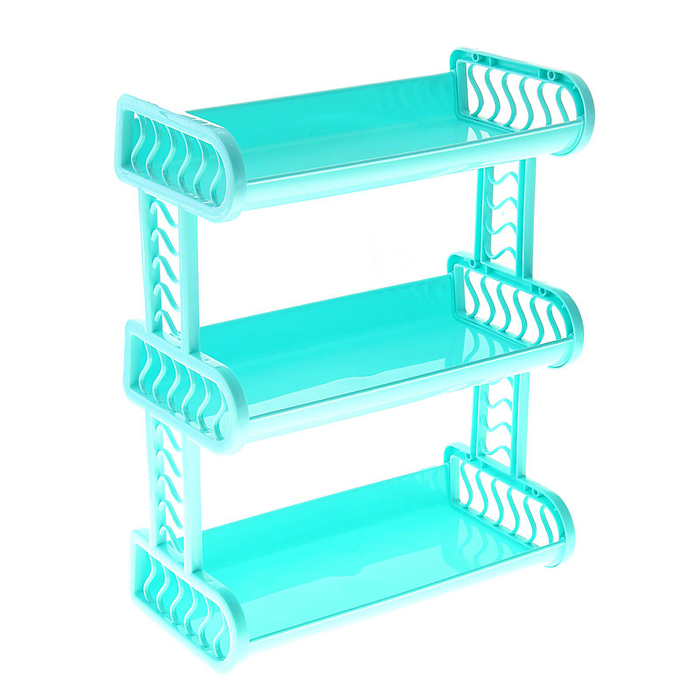 Этажерка пластиковая "Домашний уют", 3 яруса, цвета МИКС